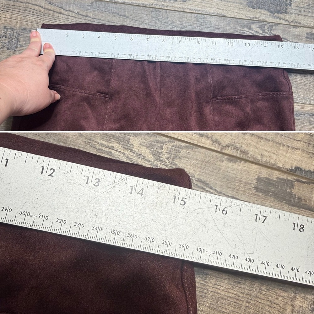 John Mark Burgundy Suede Pull On Pant Women's Size Medium - Picture 9 of 9